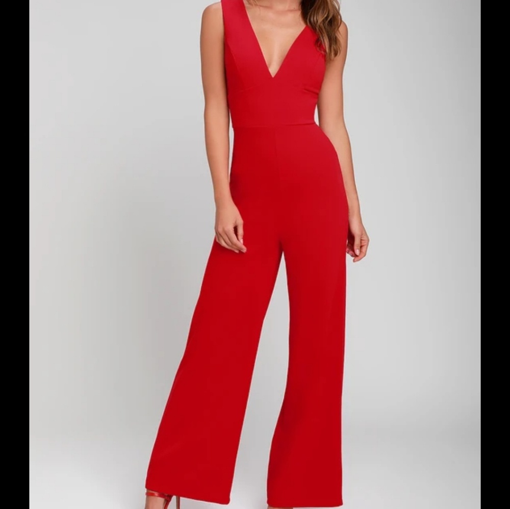 NWT! Lulus Red jumpsuit
